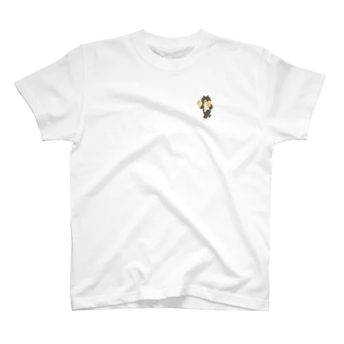 【小】トロピカルアイスをワイルドに運ぶねこ Regular Fit T-Shirt