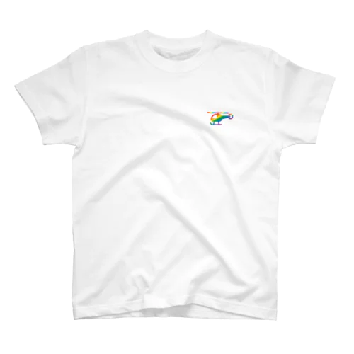 レインボー・ヘリコプター Tシャツ 胸位置 Regular Fit T-Shirt