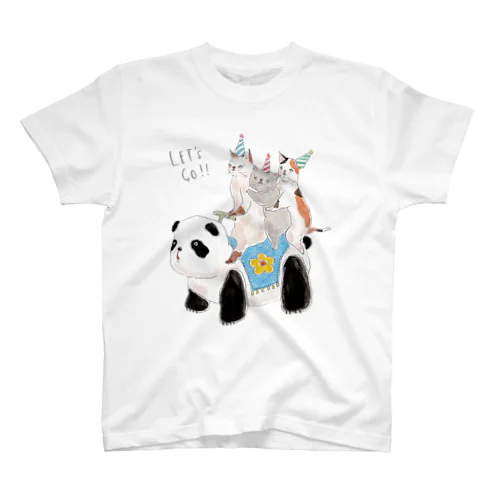 パンダさん号にゃんこ Regular Fit T-Shirt