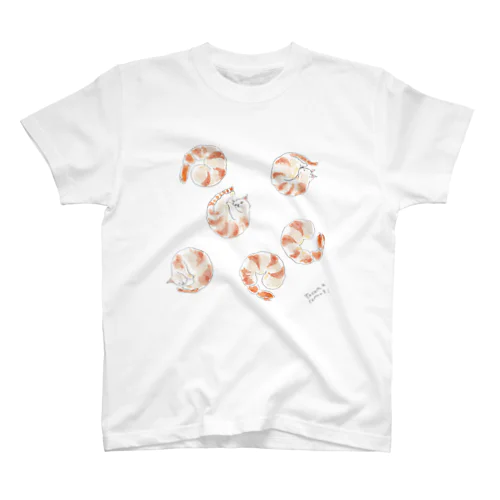 冷凍むきエビにゃんこ Regular Fit T-Shirt