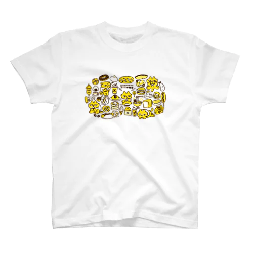 じと目ちゃんと美味しいごはん Regular Fit T-Shirt