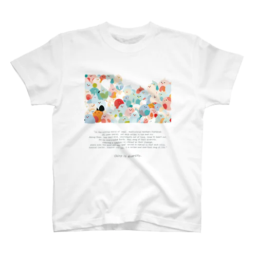 『ぴぃ、多様性。』【寄付付き商品】 Regular Fit T-Shirt