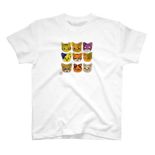 げんきアート展　柴田将人 ９匹のねこ Regular Fit T-Shirt