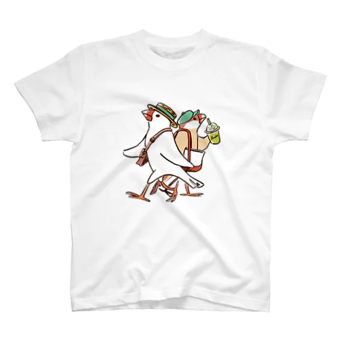 おしゃれしておでかけ文鳥 Regular Fit T-Shirt
