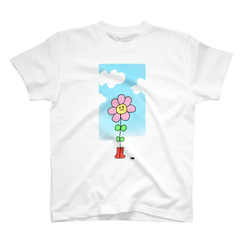 空を見上げるフラワーとあんとくん Regular Fit T-Shirt