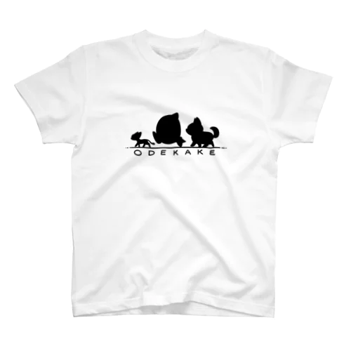 おでかけニャンさん&タマゴさん&ワンさん Regular Fit T-Shirt