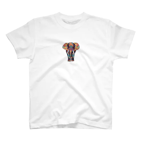 カラフルな象 Regular Fit T-Shirt