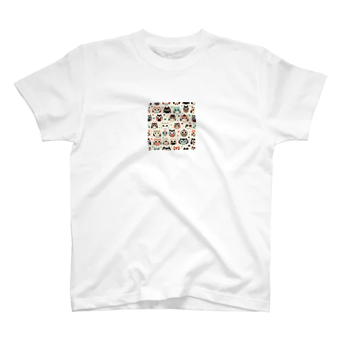 フクロウドット柄 Regular Fit T-Shirt