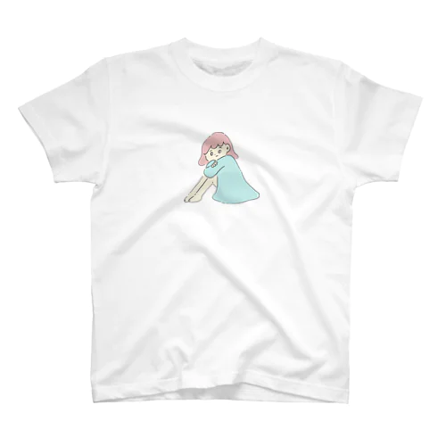 見つめる女の子 Regular Fit T-Shirt