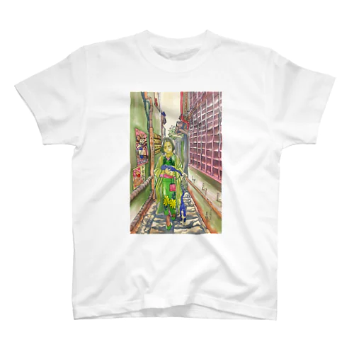 佐原の路地と猫 Regular Fit T-Shirt