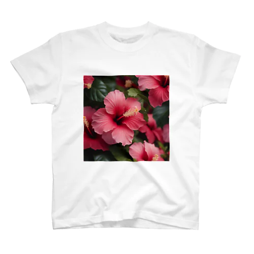 ハイビスカス柄 Regular Fit T-Shirt