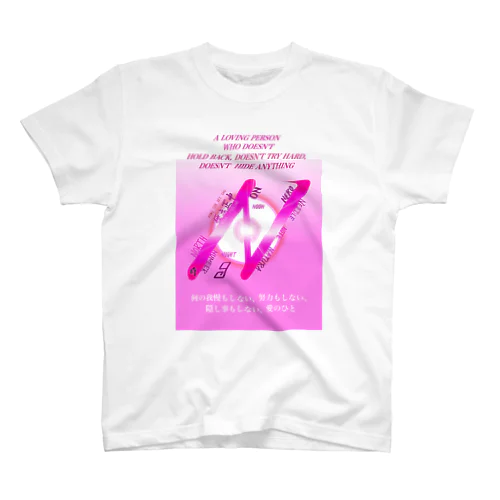 Zodiac Alphabet N-cbピンク Regular Fit T-Shirt