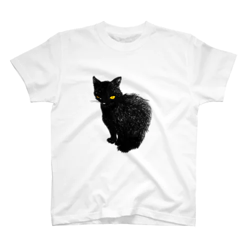 黒猫 Regular Fit T-Shirt