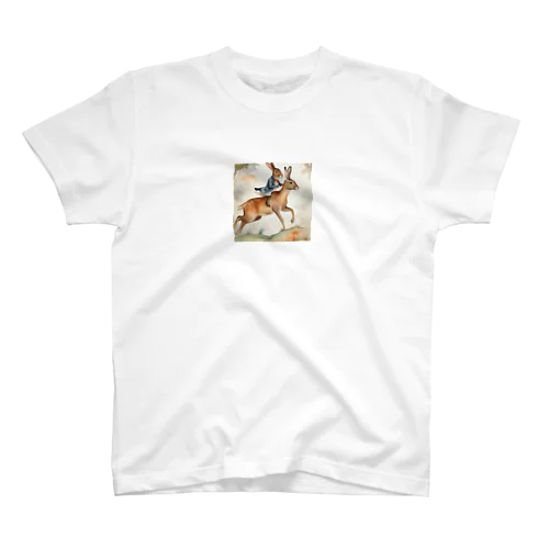 鹿とうさぎさん Regular Fit T-Shirt