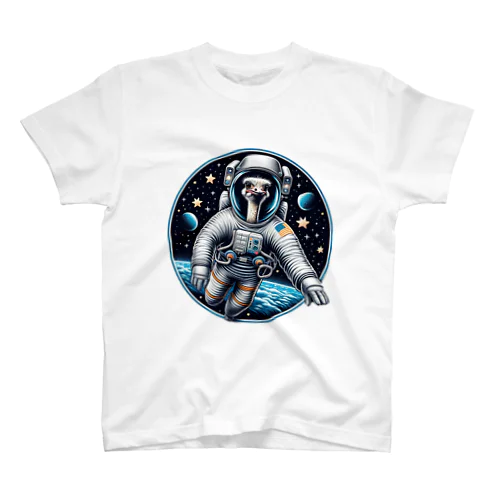 宇宙を舞う冒険心溢れるダチョウ Regular Fit T-Shirt