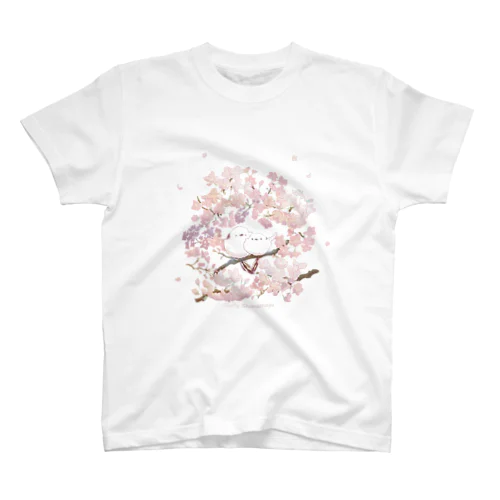 もふもふシマエナガ　桜　Tシャツ Regular Fit T-Shirt