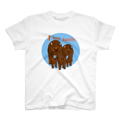 宇宙熊五郎家族　　Utsuji Kumagoro family Regular Fit T-Shirt