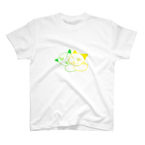 くっつきにゃんこ Regular Fit T-Shirt