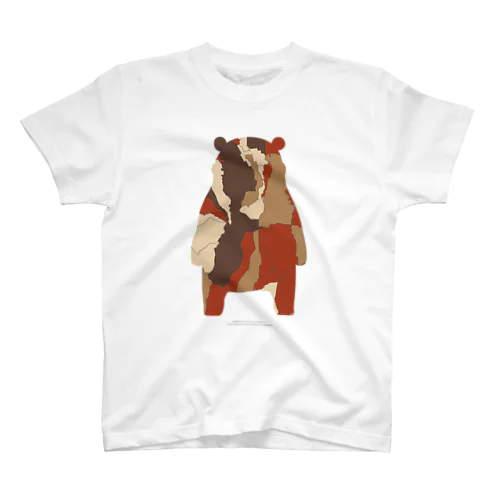 地図アートTシャツ 阿蘇山(くまモンver.) Regular Fit T-Shirt