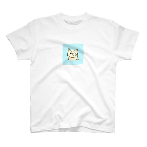ふてくされたネコくん(水色) Regular Fit T-Shirt