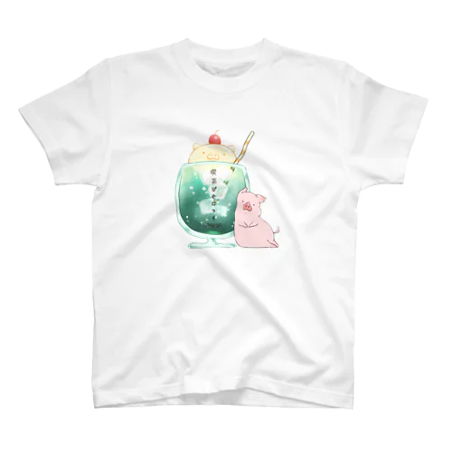 メロンソーダと豚ちゃん Regular Fit T-Shirt