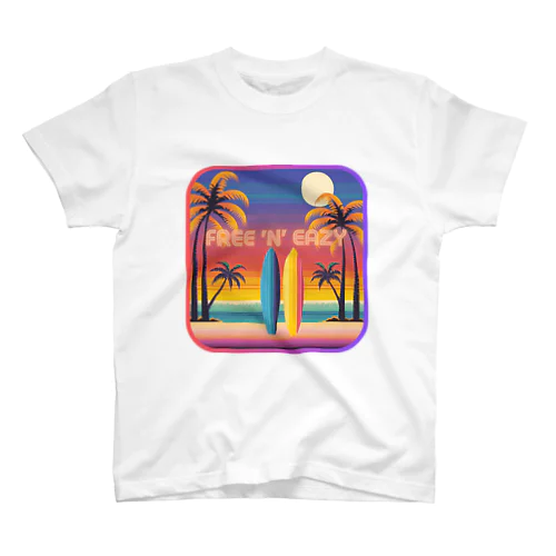  FREE 'N' EAZY  Tropical3 Regular Fit T-Shirt