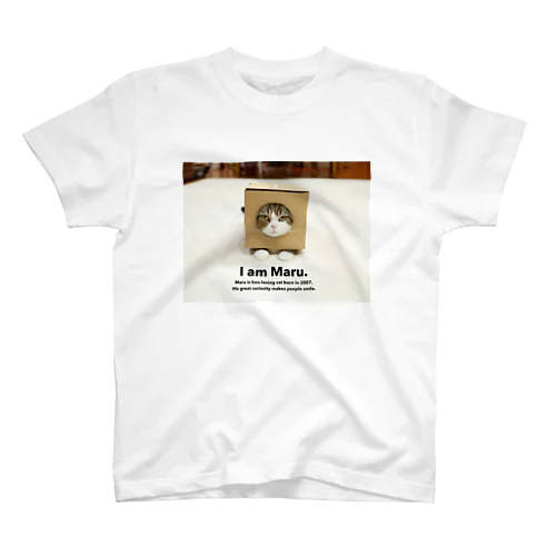 四角箱まるスタンダード両面Tシャツ。 Regular Fit T-Shirt