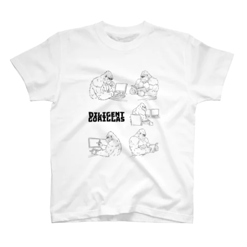 勤勉なゴリラたち Regular Fit T-Shirt