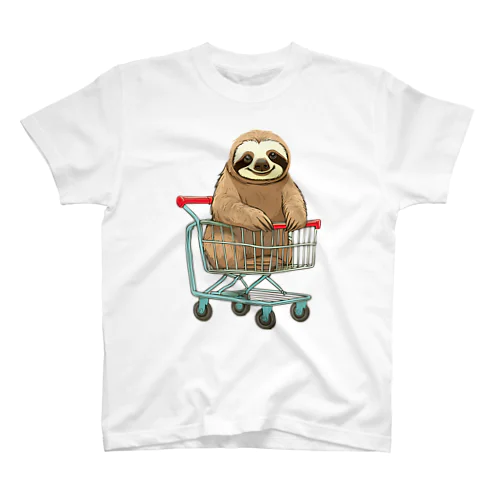 カートで移動するナマケモノ Regular Fit T-Shirt
