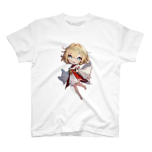 頑張る巫女さん Regular Fit T-Shirt