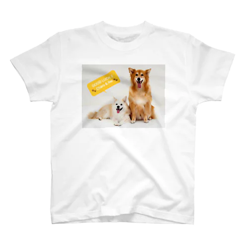 雑種の保護犬　かわいい兄貴と妹のGOOD LUCK!! Regular Fit T-Shirt