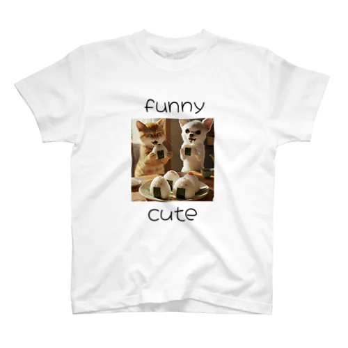 Onigiri funny cat Regular Fit T-Shirt