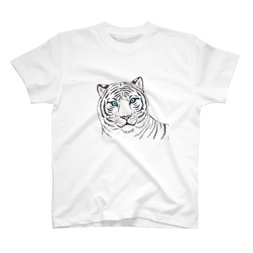 リアルなホワイトタイガー Regular Fit T-Shirt