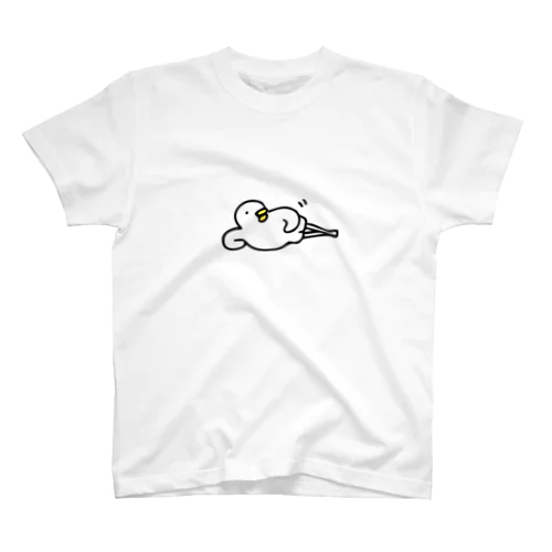 三日坊zoo　寝そべりトリ Regular Fit T-Shirt