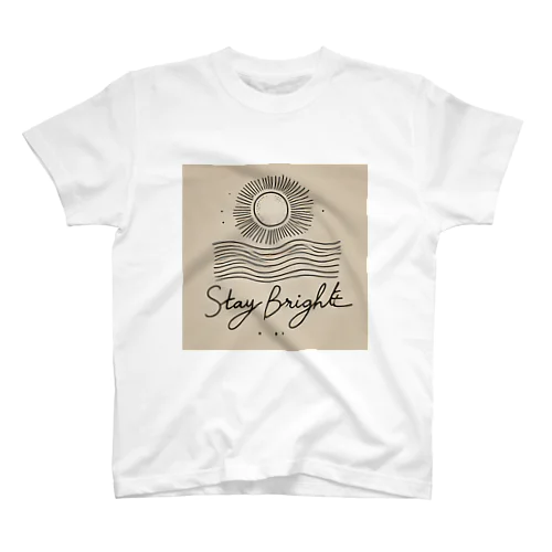 Stay Bright（明るくいこう） Regular Fit T-Shirt