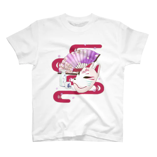 狐と花見酒 Regular Fit T-Shirt