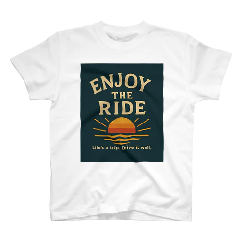 「ENJOY THE RIDE サンセットTシャツ」 Regular Fit T-Shirt