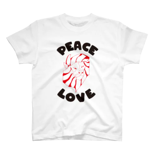 KURO  JAH LION PEACE, LOVE 01 Regular Fit T-Shirt