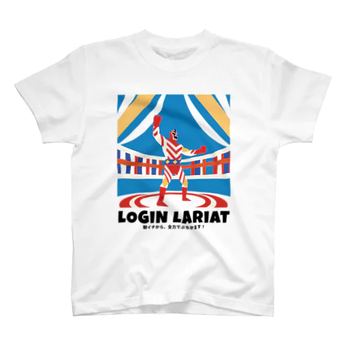 ビジネス × ルチャリブレ｜ログイン・ラリアット（Login Lariat） Regular Fit T-Shirt