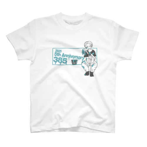 5周年 白 Regular Fit T-Shirt