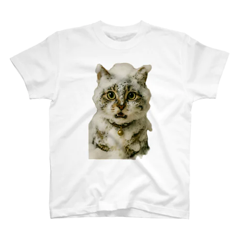 キジシロ猫の虎徹くん(リアル泡まみれ) Regular Fit T-Shirt