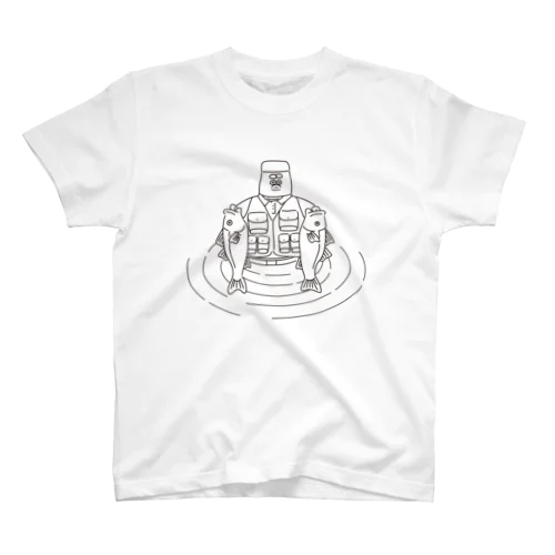 釣り人１(黒) Regular Fit T-Shirt
