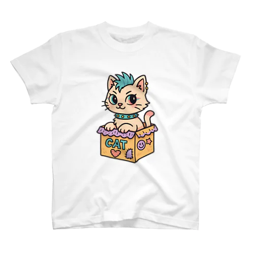 「モヒにゃん in the Box」 Regular Fit T-Shirt