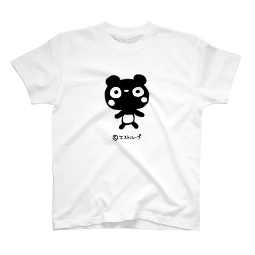 ふんわかパンダ 黒シルエットTシャツ Regular Fit T-Shirt
