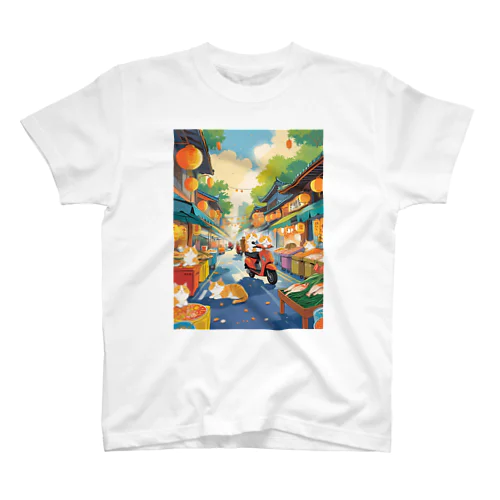 台湾猫と、いつもの街角 Regular Fit T-Shirt