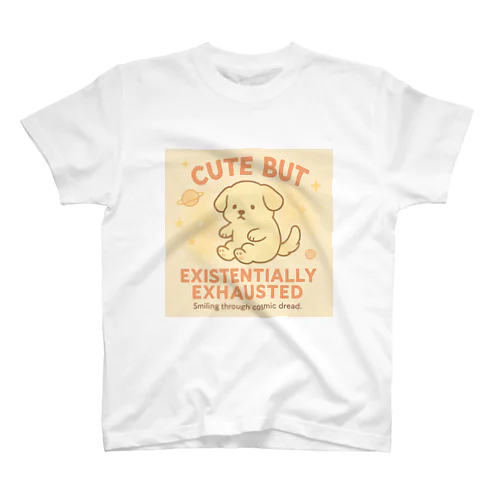 CUTE BUT EXISTENTIALLY EXHAUSTED – ゆるいぬ宇宙 Regular Fit T-Shirt