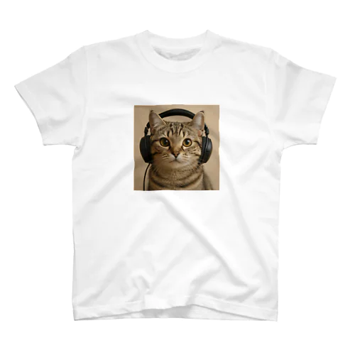 ヘッドフォンキャット Regular Fit T-Shirt