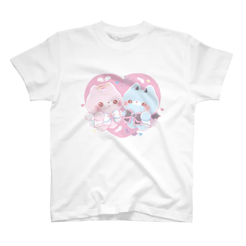 天使と悪魔ねこさん スタンダードTシャツ