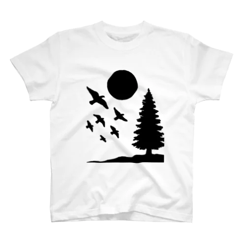 Birds and Sun Regular Fit T-Shirt
