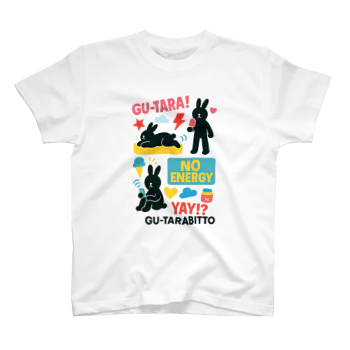 ぐーたらびっと「NO ENERGY」 Regular Fit T-Shirt